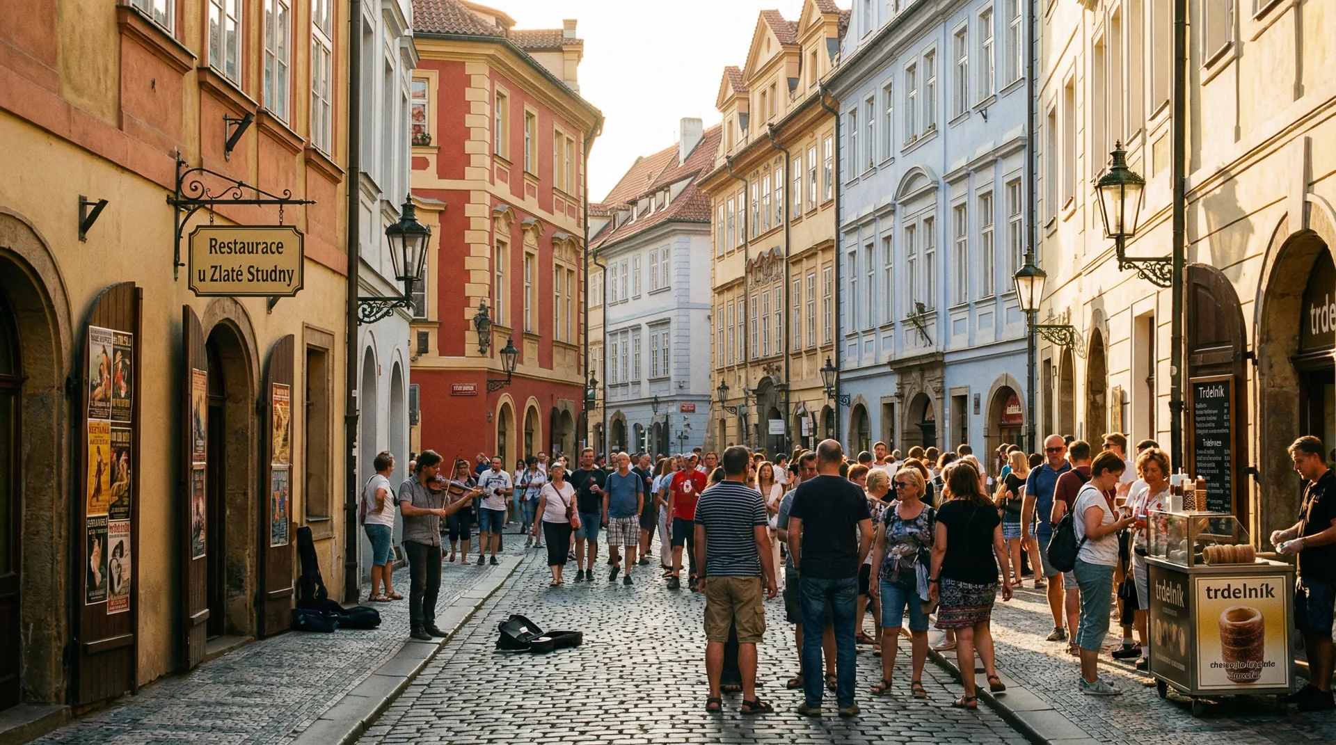 布拉格小城区街头音乐家表演 - 街头搭讪 街头记录