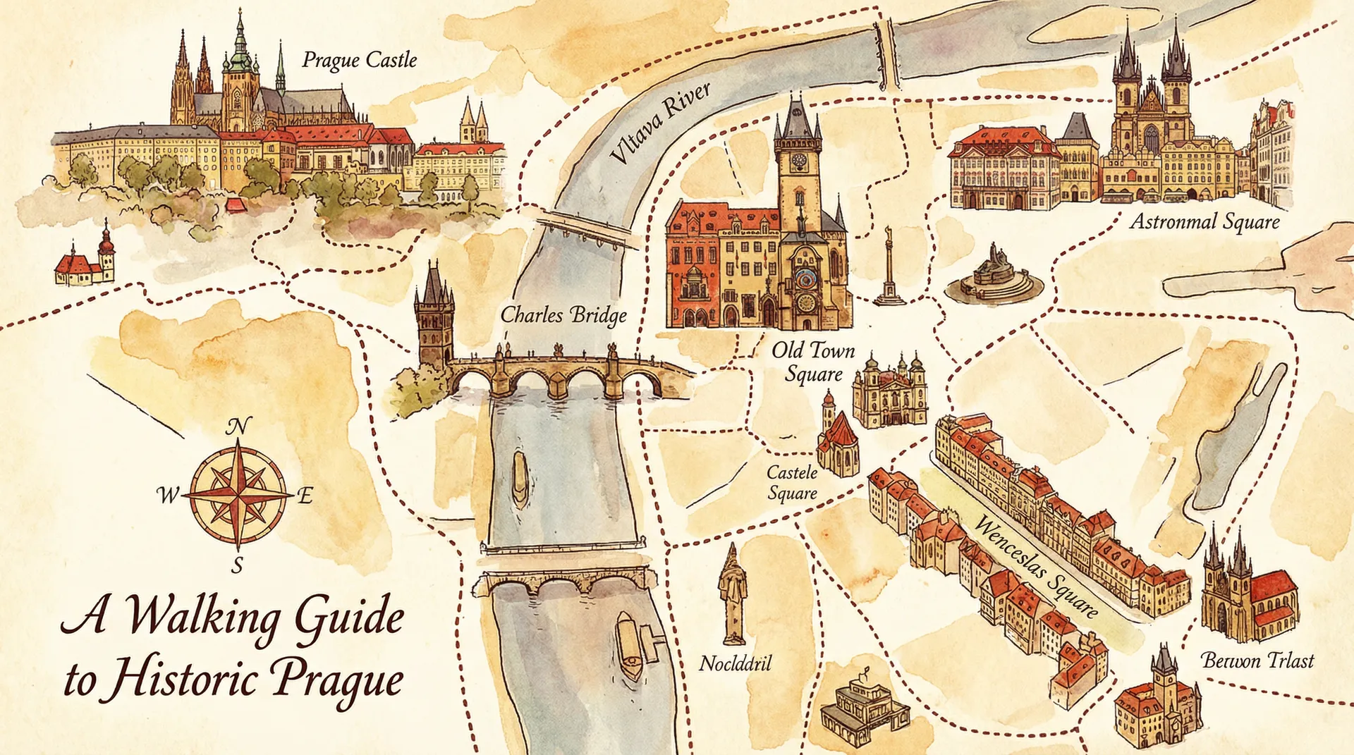 捷克城市探索路线地图 - 街头搭讪 路线规划